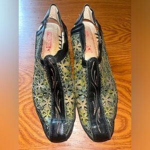 Pikolinos Romana Floral Leather Slingback Sandal Shoes